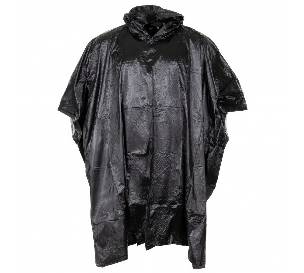 Poncho Vinyl schwarz ca. 200 x 127 cm 012 mm