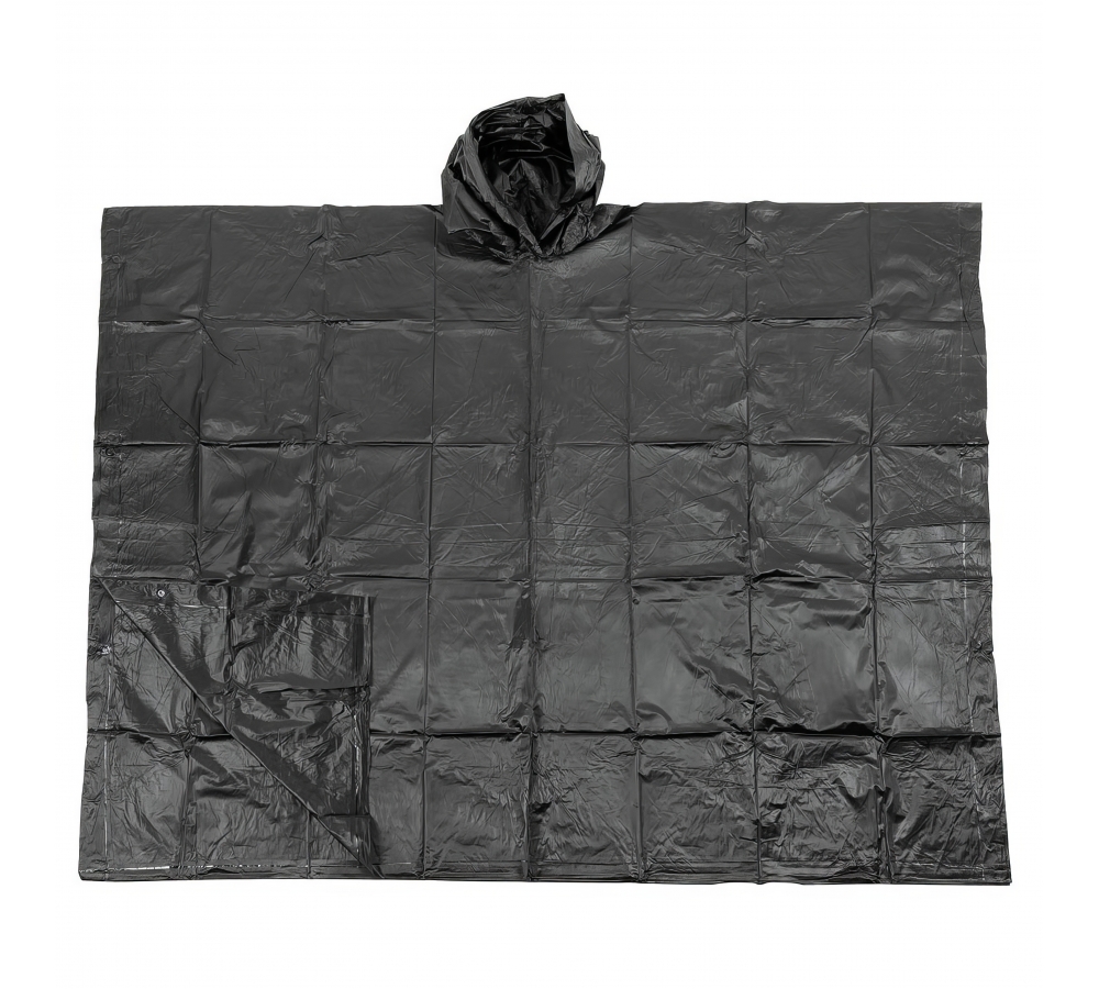 Poncho Vinyl schwarz ca. 200 x 127 cm 012 mm