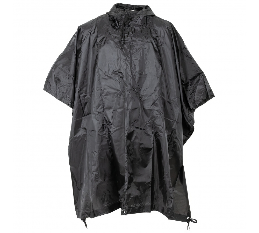 Poncho Rip Stop schwarz ca. 144 x 223 cm