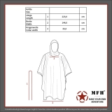 Poncho Rip Stop schwarz ca. 144 x 223 cm