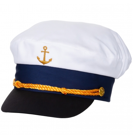 Marineschirmmütze Anker gold bestickt