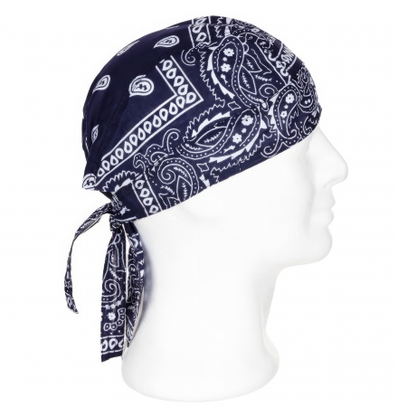 Headwrap paisley-navyblau