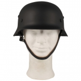 Stahlhelm WW II schwarz mit Leder-Innenteil