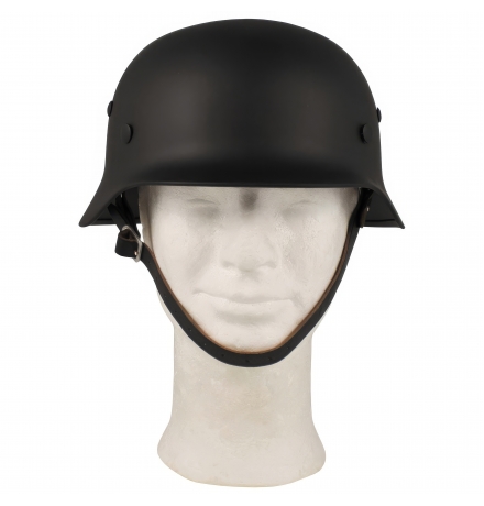 Stahlhelm WW II schwarz mit Leder-Innenteil
