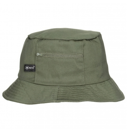 Schlapphut (Fischermütze) kleine Seitentasche oliv