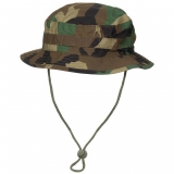 Brit. Buschhut mit Kinnband SF Boonie Rip Stop woodland