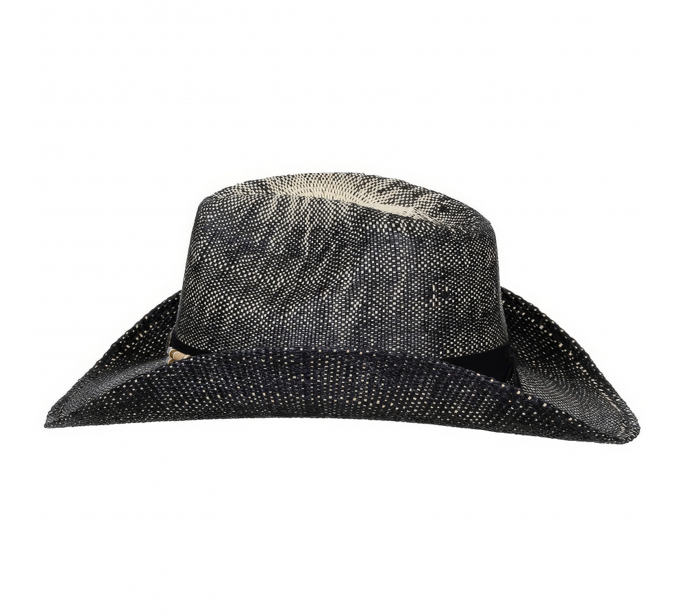 Strohhut "Texas" mit Hutband schwarz-braun