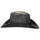 Strohhut "Texas" mit Hutband schwarz-braun