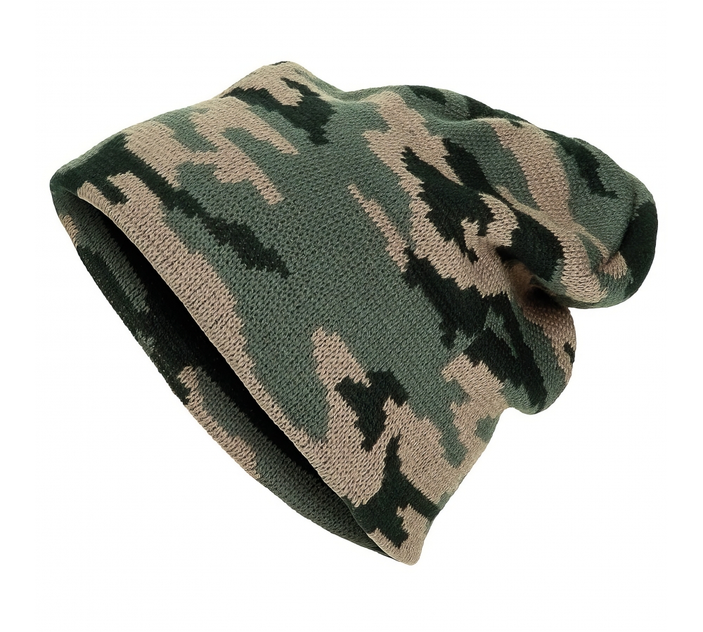 Strickmütze "Beanie" woodland fein gestrickt