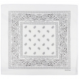 Bandana weiß-schwarz ca. 55 x 55 cm Baumwolle