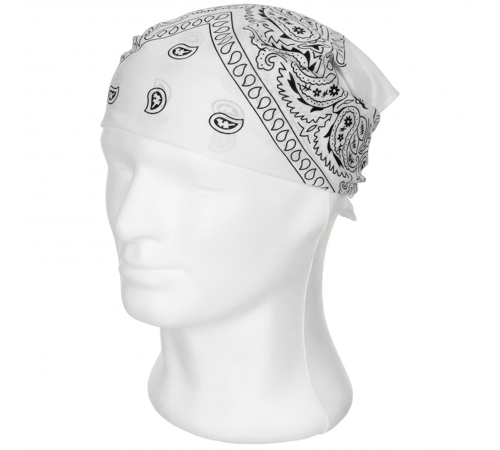 Bandana weiß-schwarz ca. 55 x 55 cm Baumwolle