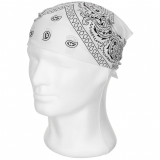 Bandana weiß-schwarz ca. 55 x 55 cm Baumwolle