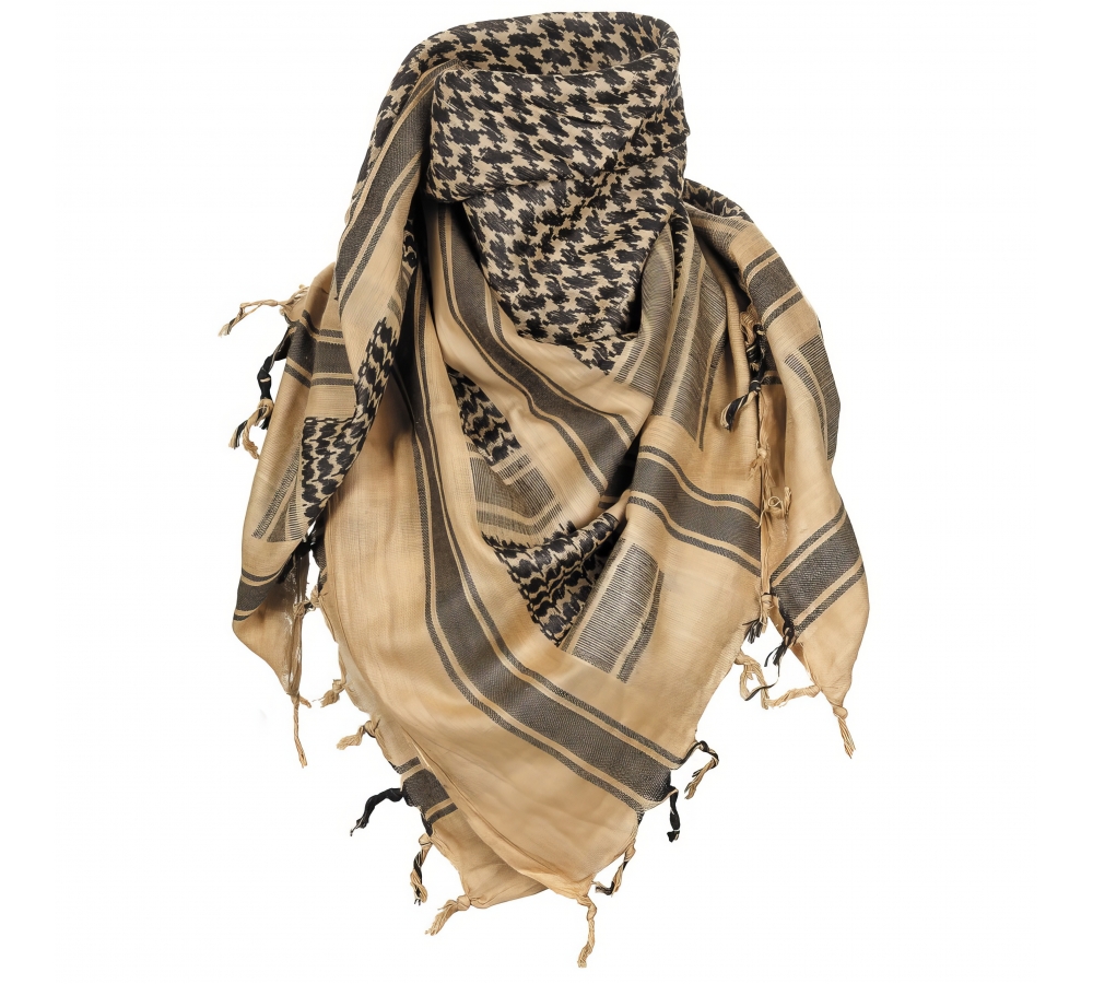 Halstuch "Shemagh", sand-schwarz