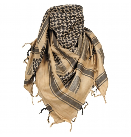 Halstuch "Shemagh", sand-schwarz