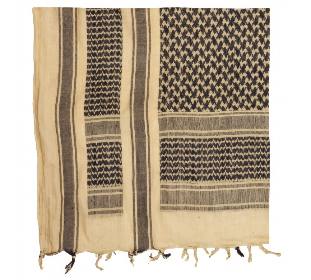 Halstuch "Shemagh", sand-schwarz