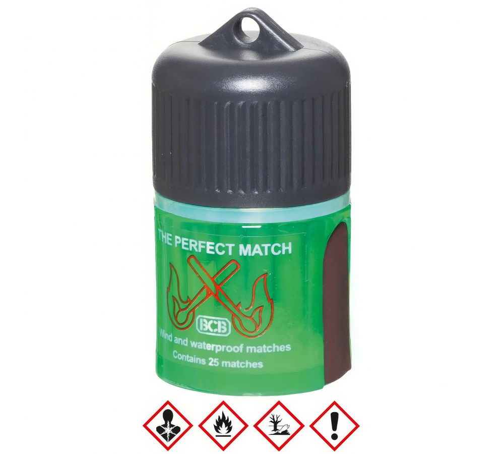 BCB Matches with box wind- and waterproof 25 pcs.