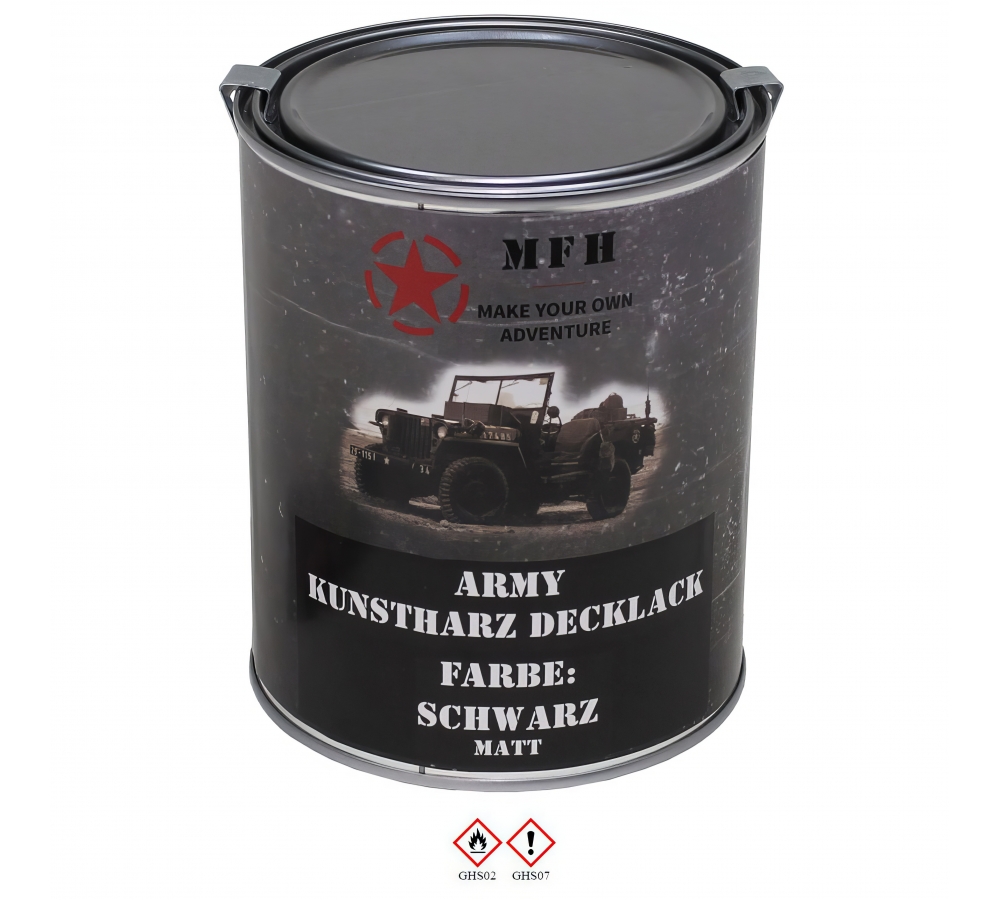 Army Lack SCHWARZ matt Dose 1 l