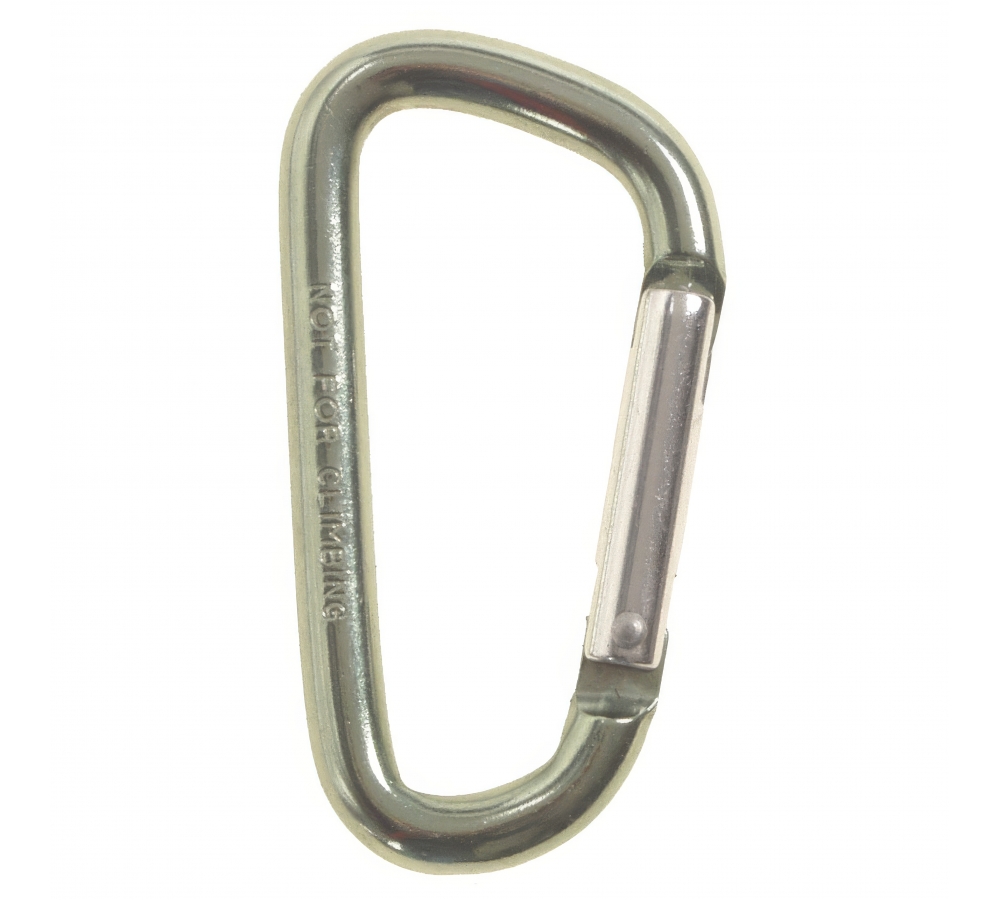 Karabinerhaken D 7 mm x 65 cm oliv