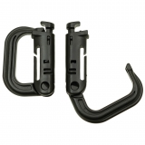 Karabiner Plastik "MOLLE" schwarz 2er Pack