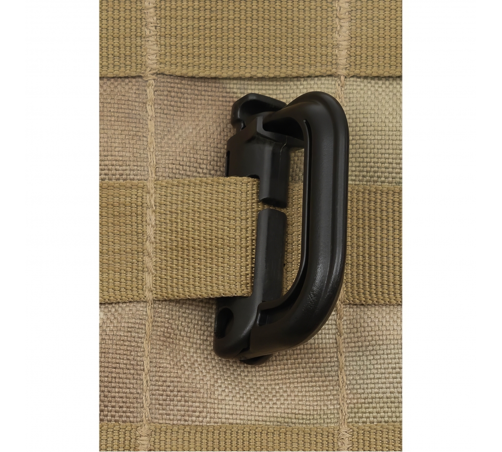 Karabiner Plastik "MOLLE" schwarz 2er Pack
