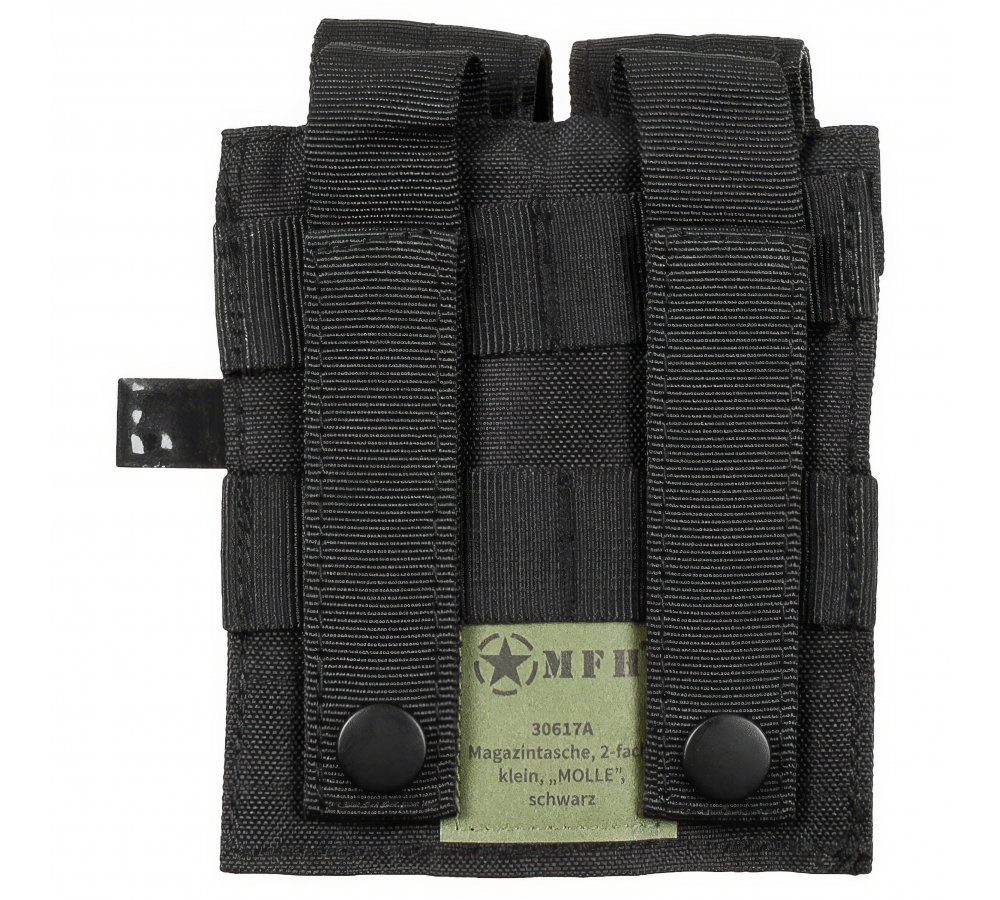 Magazine Pouch double small "MOLLE" black