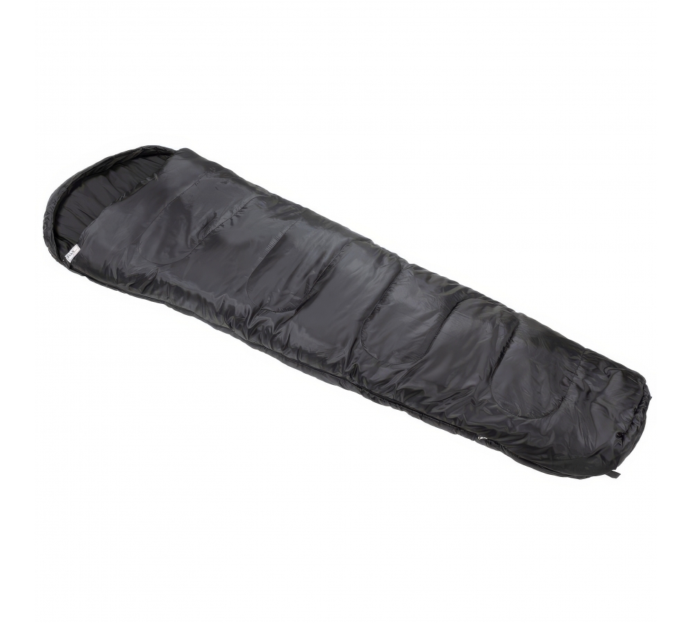 Mumienschlafsack schwarz 2-lagige Füllung