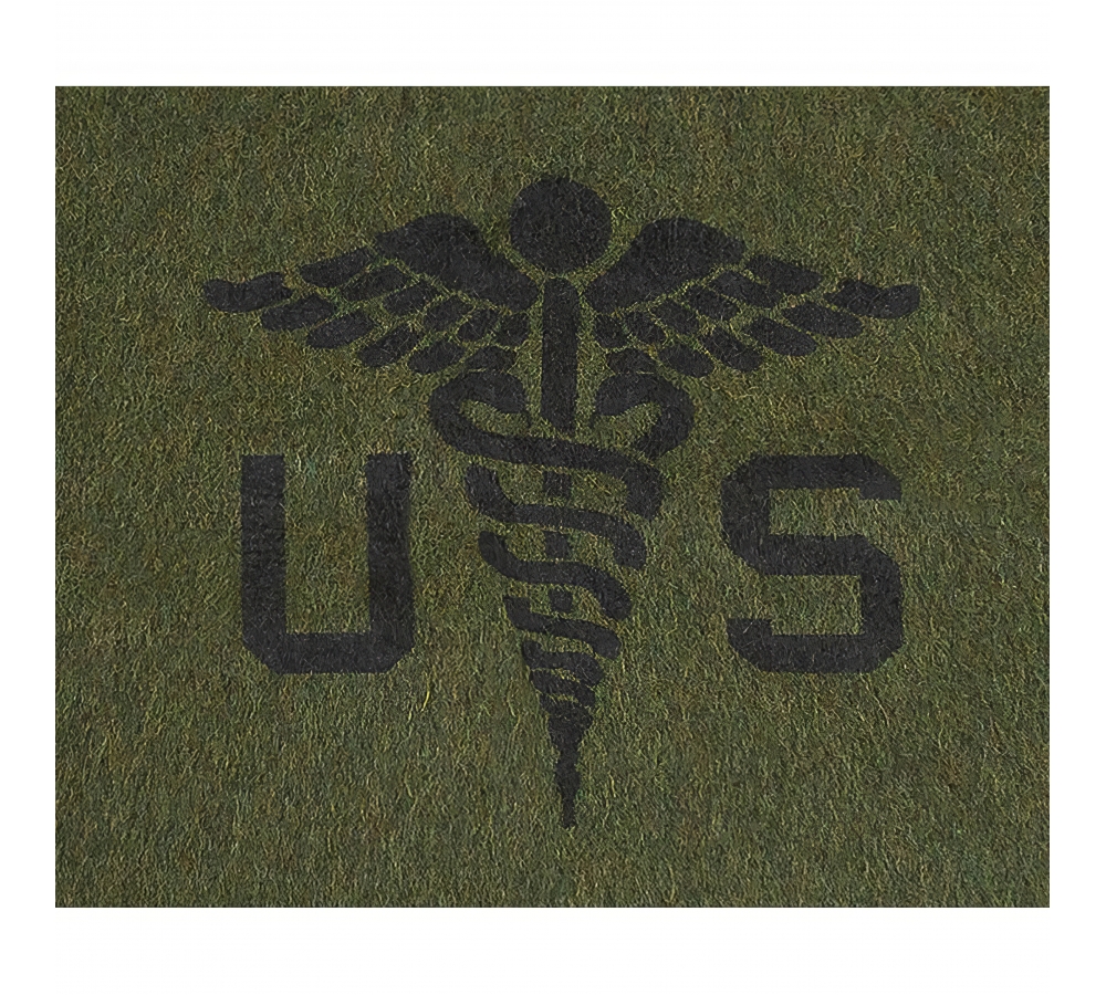 US Wolldecke "Medical" oliv ca. 225 x 155 cm