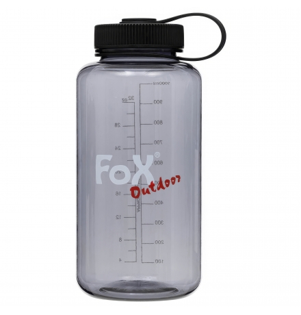 Trinkflasche, Weithals, Tritan, Grau, 1 l, FoxOutdoor