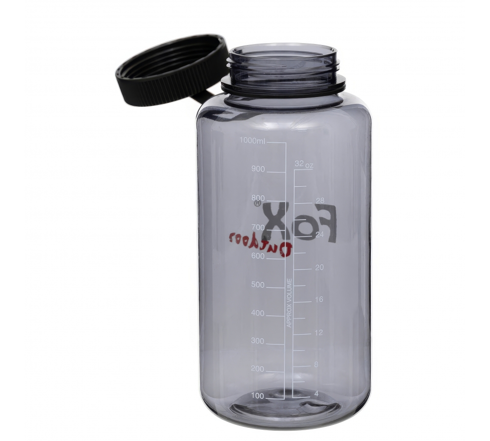 Trinkflasche, Weithals, Tritan, Grau, 1 l, FoxOutdoor