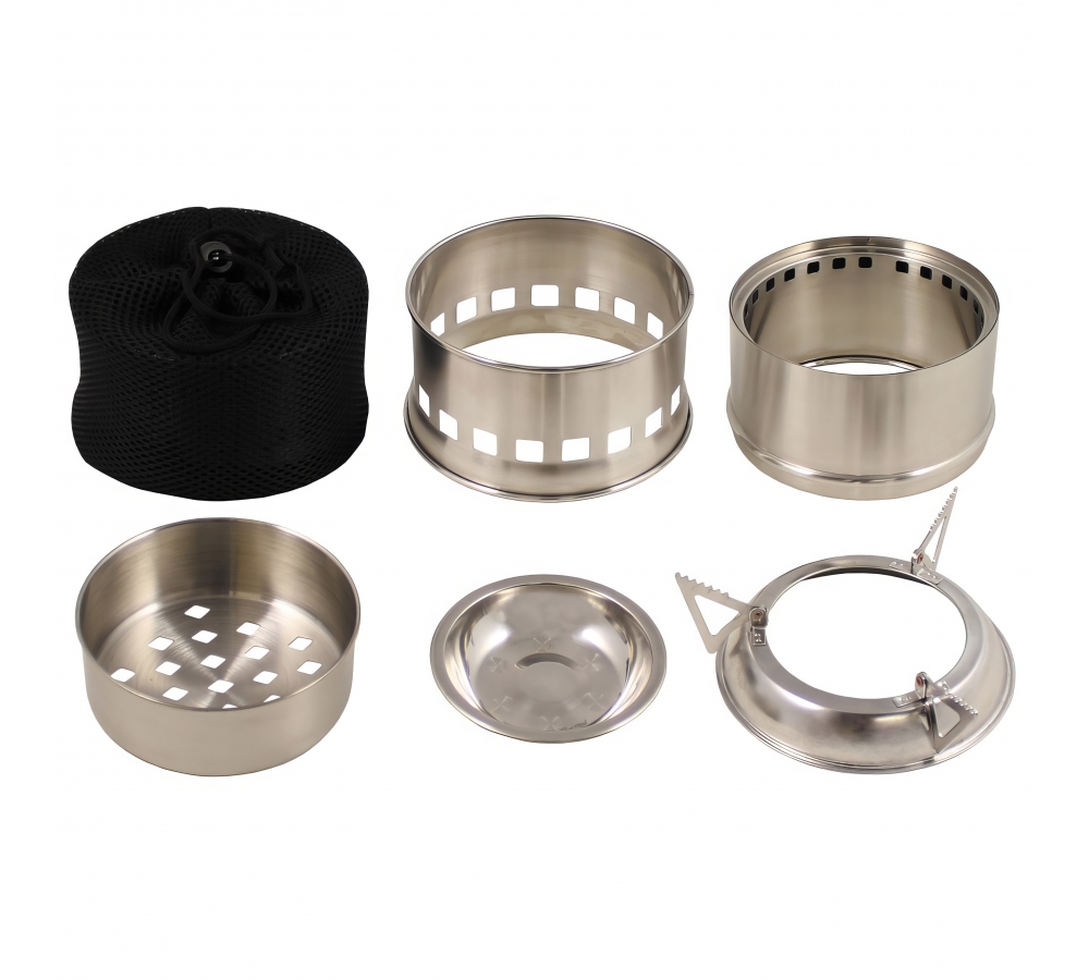 Outdoor-Ofen "Forest", Edelstahl, zerlegbar, 410 g, mit Beutel