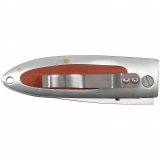 Klappmesser, Einhand, silber, Holzeinlage – FoxOutdoor