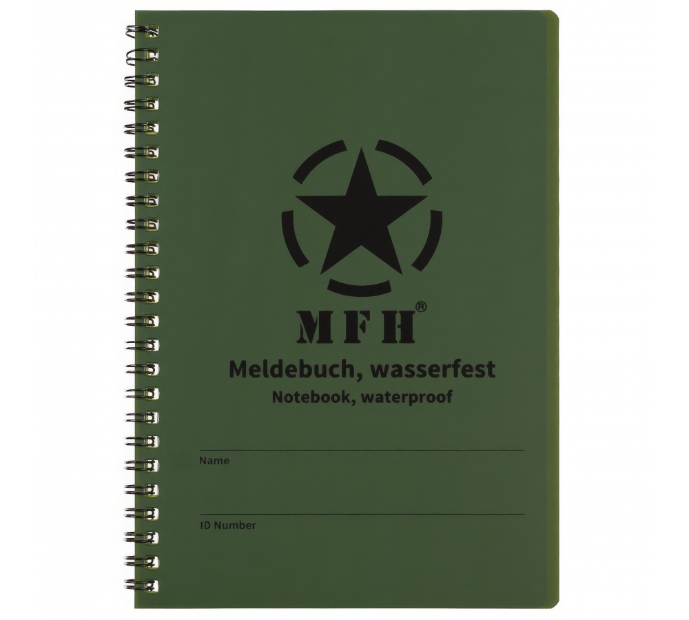 Meldebuch, wasserfest, A5, Spiralbindung, 50 Blatt