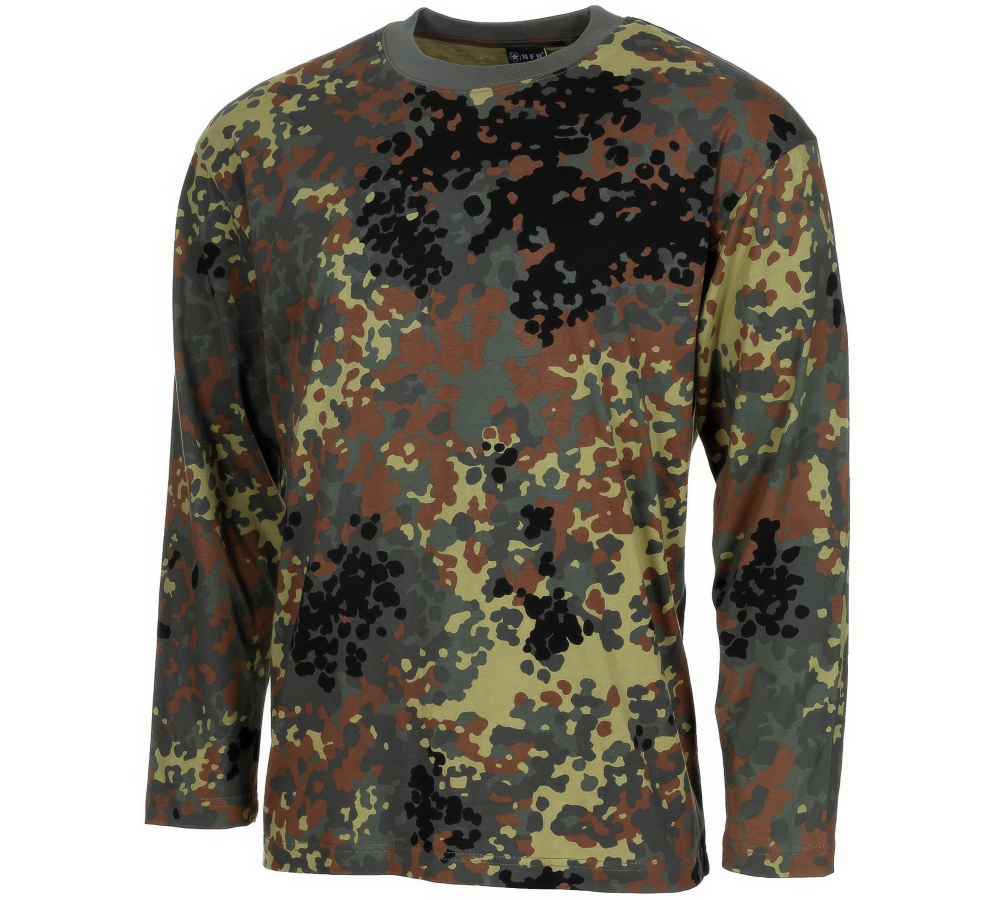 US Shirt langarm flecktarn 170 g/m²