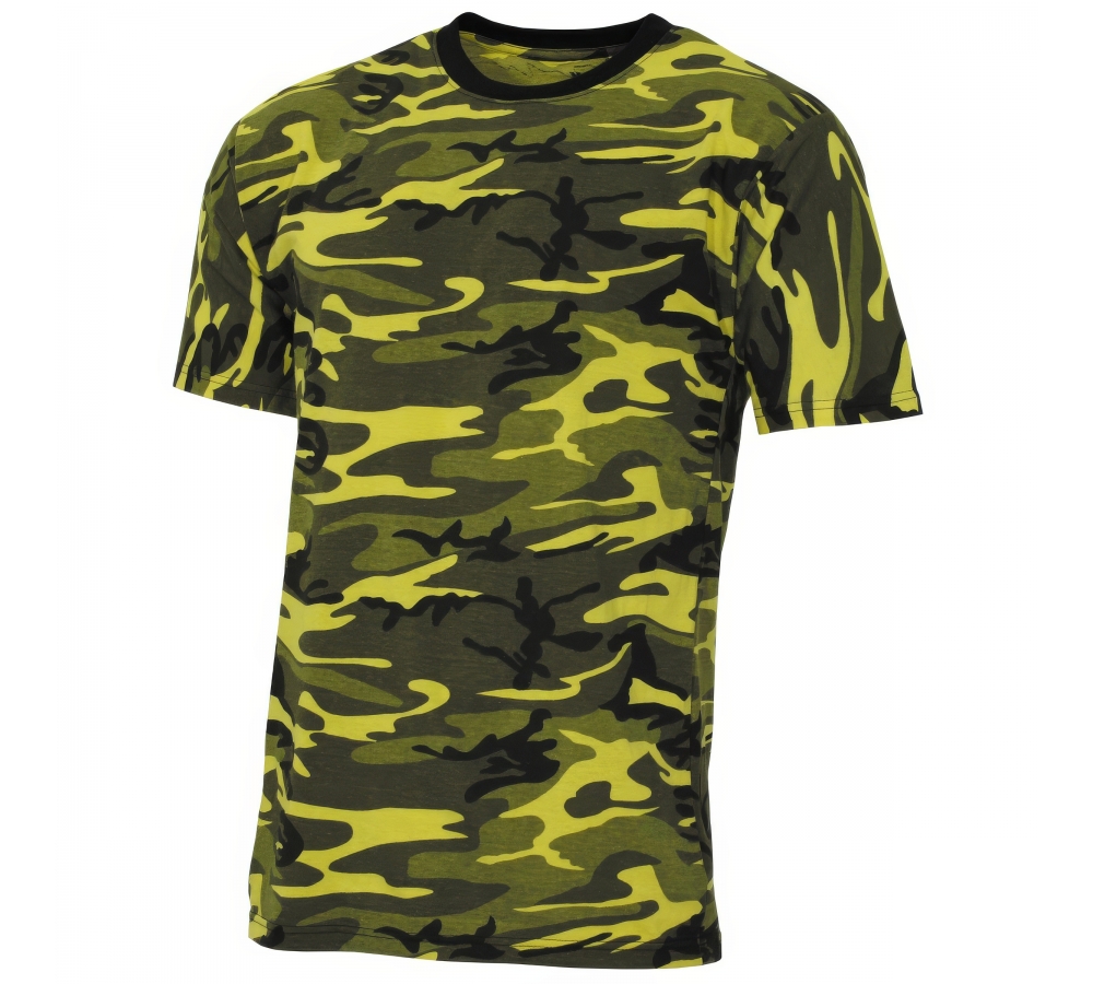 US T-Shirt "Streetstyle" gelb-camo 140-145 g/m²