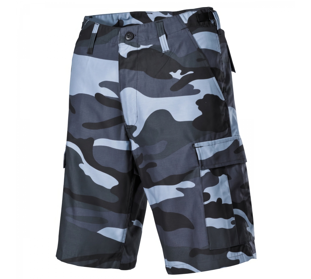 Bermudas BDU bleu ciel poches latérales