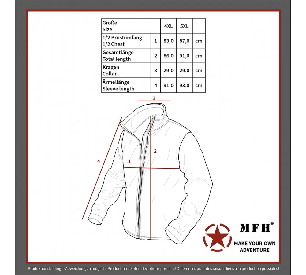 Chaqueta térmica GB negra tallas grandes