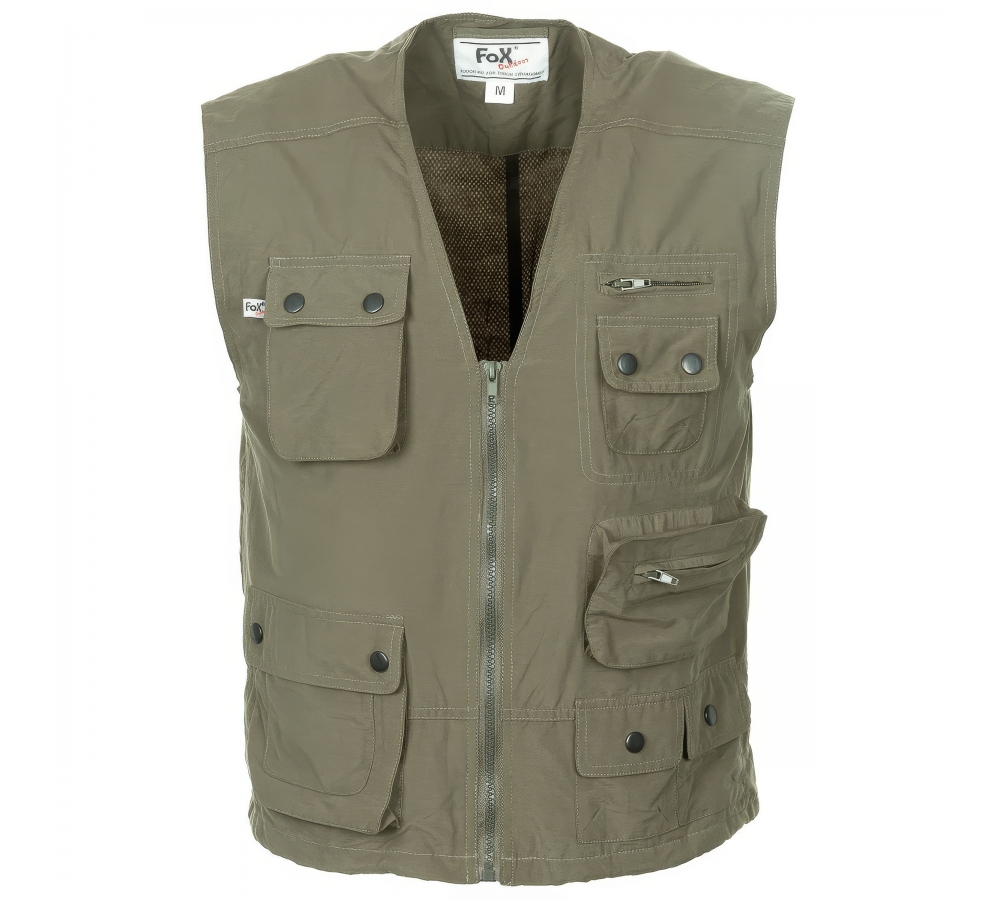 Outdoor Vest OD green microfibre