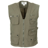 Outdoor Vest OD green microfibre