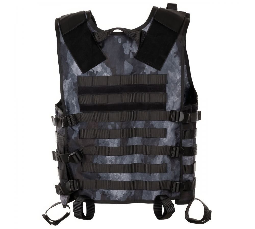 MFH Taktische MOLLE-Weste, leicht – HDT Camo LE für Airsoft, Paintball & Outdoor-Einsätze