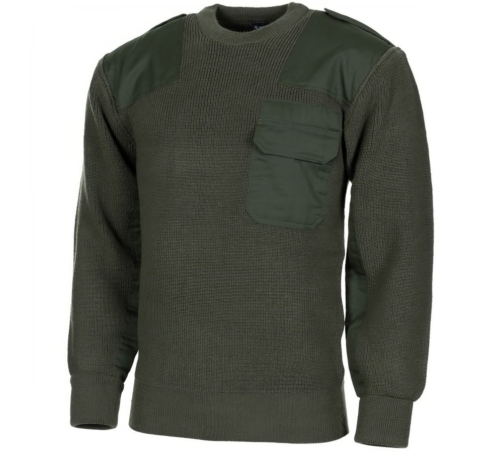 BW Pullover mit Brusttasche oliv