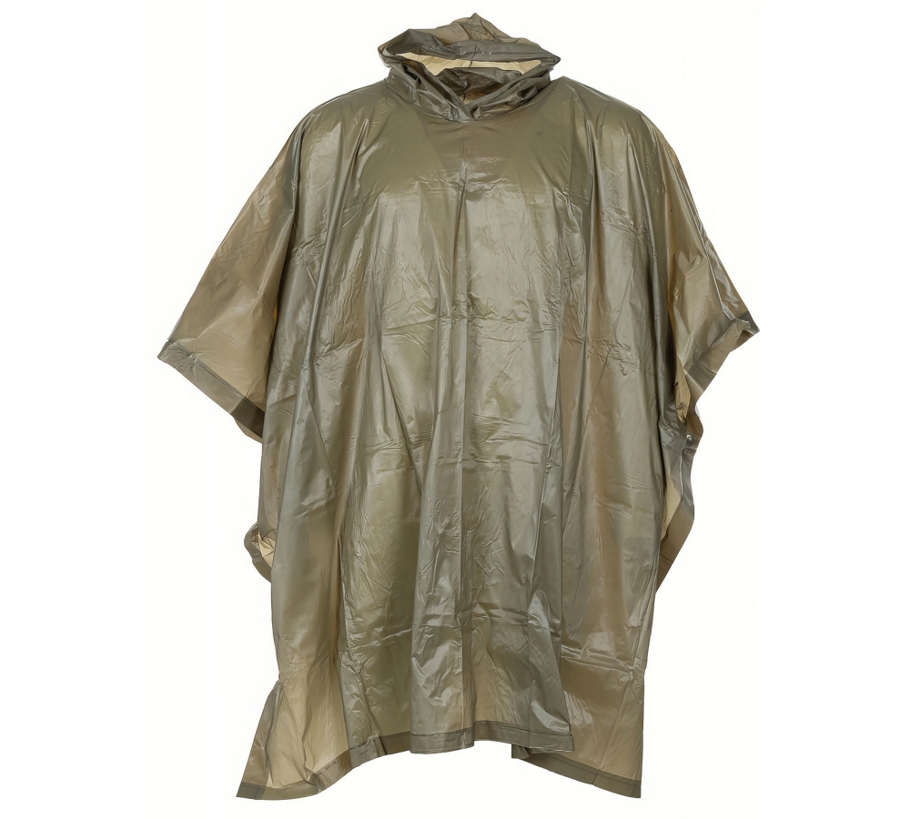 Poncho Vinyl oliv ca. 200 x 127 cm 012 mm