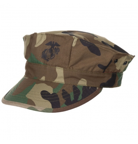 US Cap "USMC" Rip Stop woodland Marine-Corps-Druck
