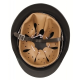 Stahlhelm WW II oliv mit Leder-Innenteil