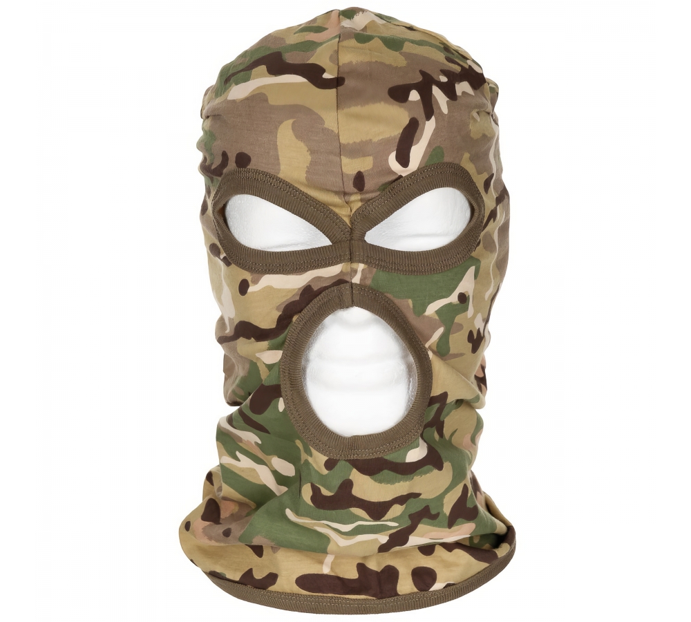 Balaclava 3-Loch dünn operation-camo 100 % Baumw.