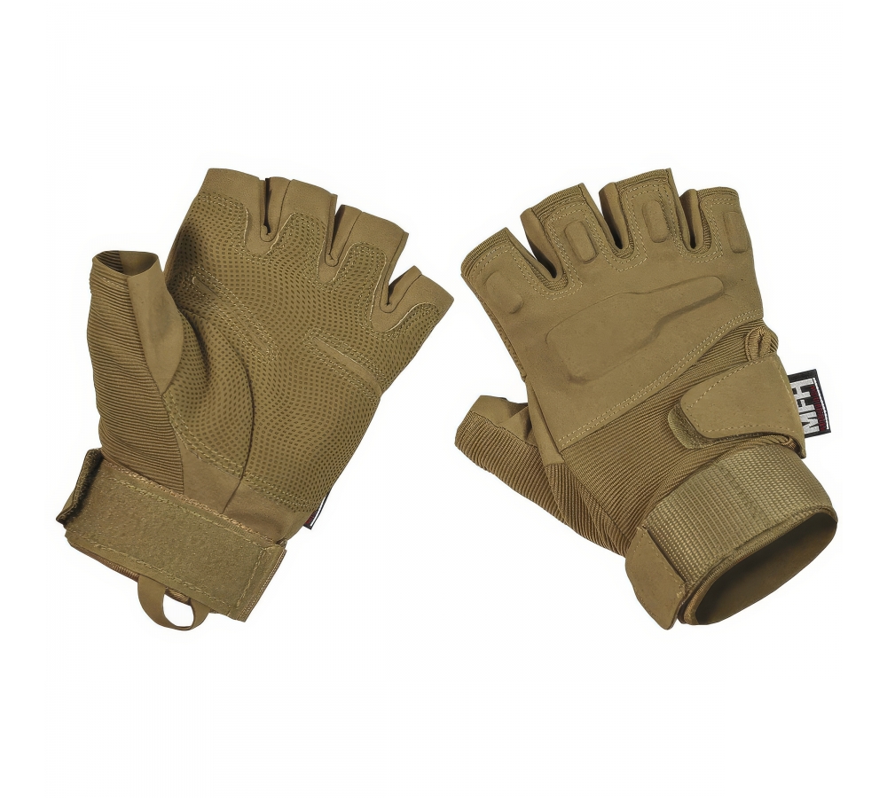 Taktické rukavice Pro bezprsté coyote tan