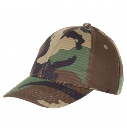 Kinder BB Cap mit Schild größenverstellbar woodland