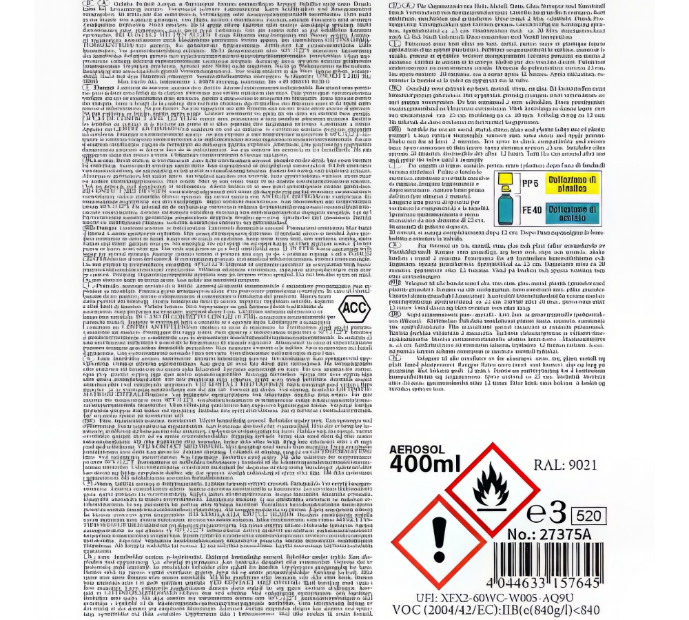 Army Farbspray SCHWARZ matt 400 ml