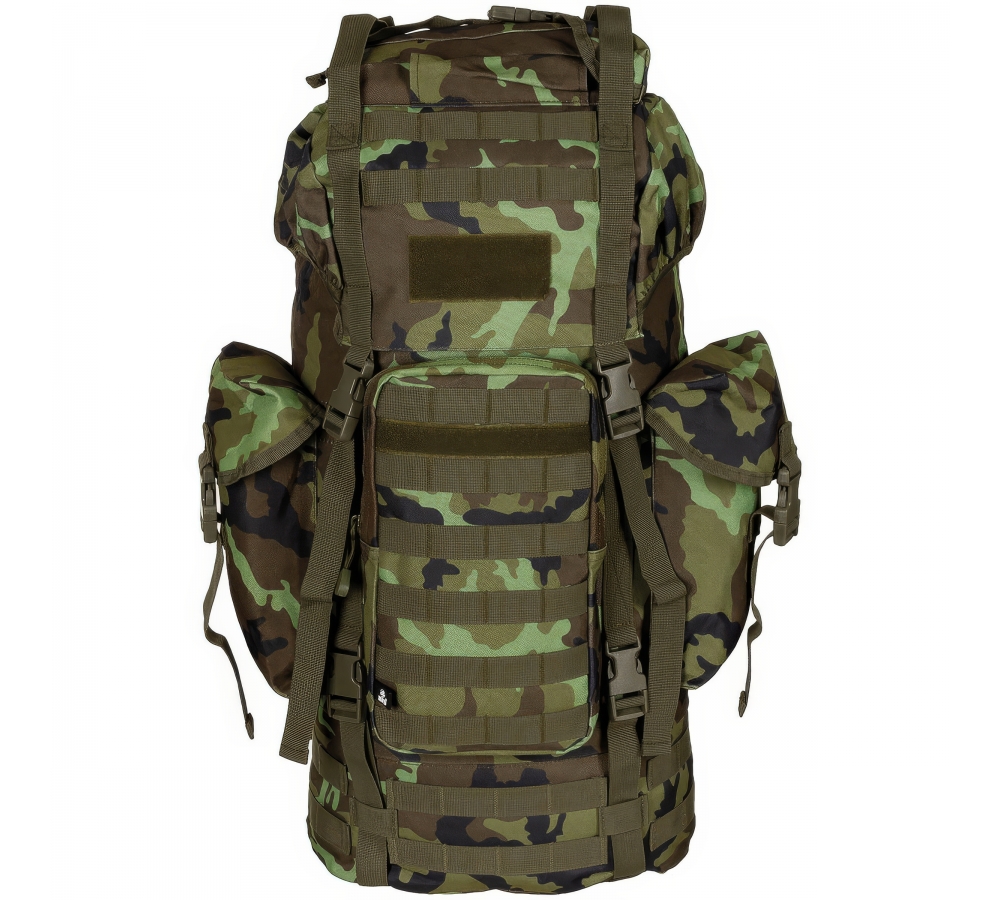 BW Savaş Sırt Çantası MOLLE 65 l alüminyum çubuk M95 CZ kamuflaj