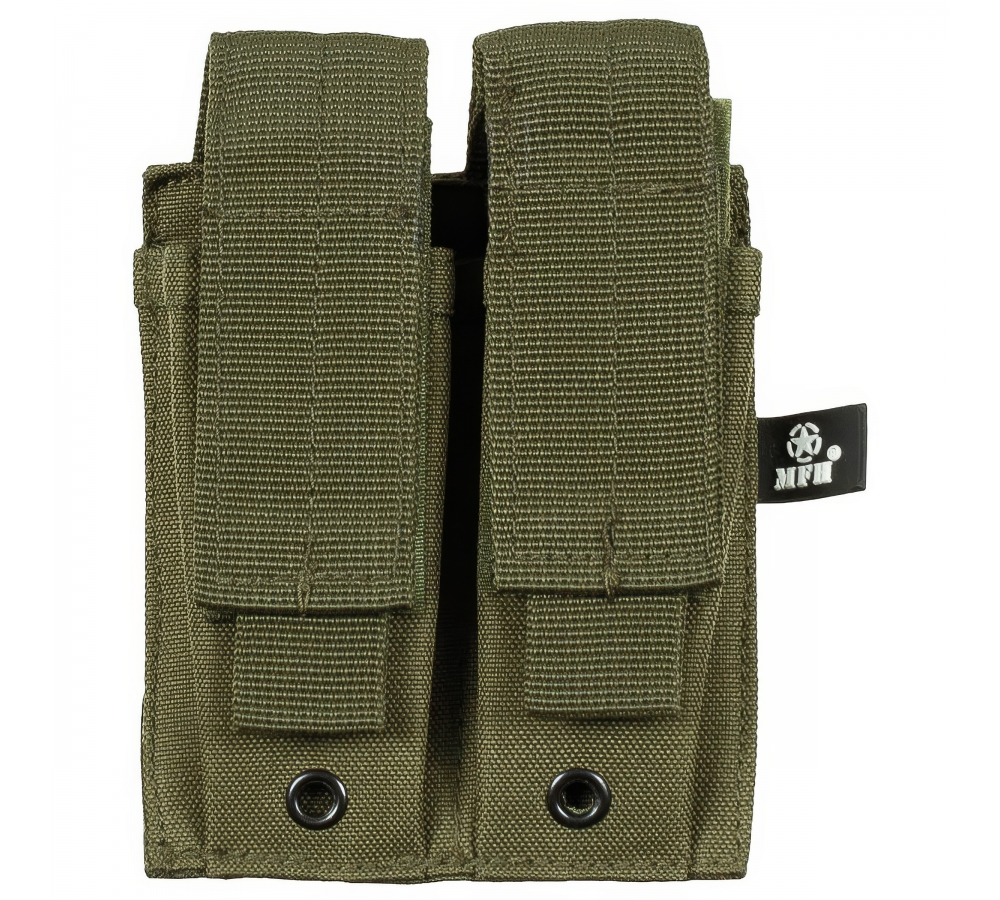 Magazine Pouch double small "MOLLE" OD green
