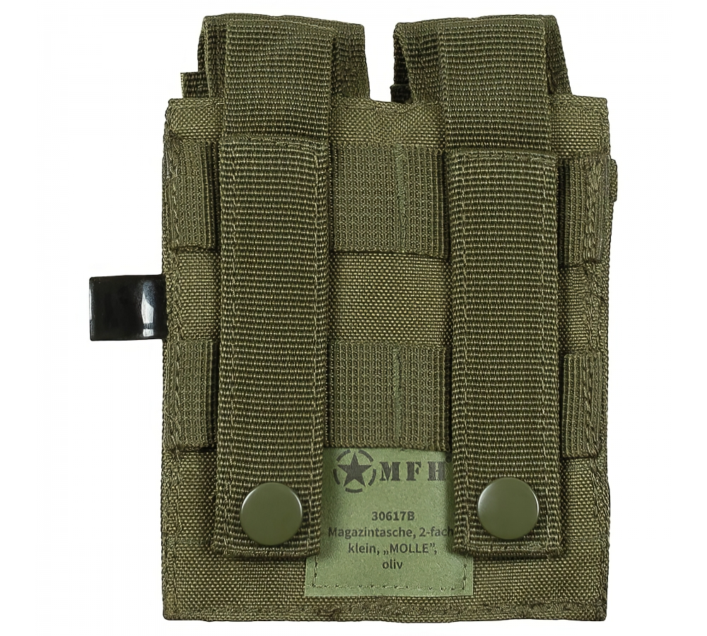 Magazine Pouch double small "MOLLE" OD green